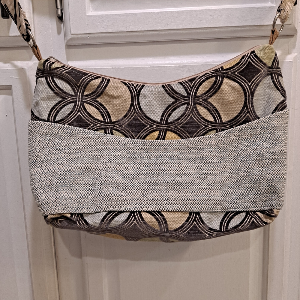 Kindred Spirit Style Elegant Linen Tweed Patterned Shoulder Messenger Tote Bag